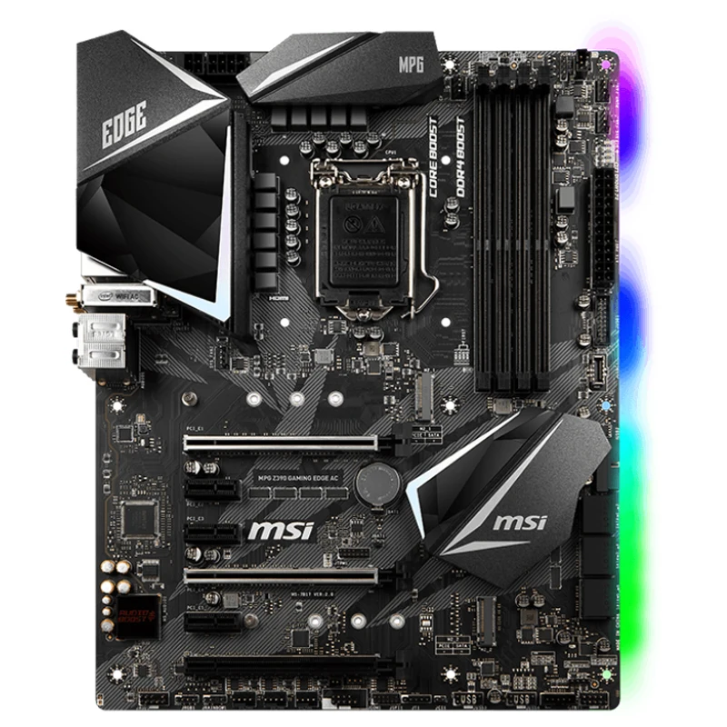 New MSI MPG Z390 Gaming Edge AC LGA1151  M.2 USB 3.1 Gen 2 DDR4 HDMI DP Wi-Fi SLI CFX ATX Z390 Gaming Motherboard