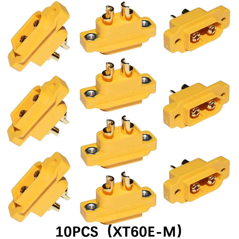 LINSYRC Lot de 2 connecteurs mâles XT60E-M XT60 avec câble de 20 cm 12 AWG pour drone quadrirotor RC Lipo FPV Racing (câble XT60E-M