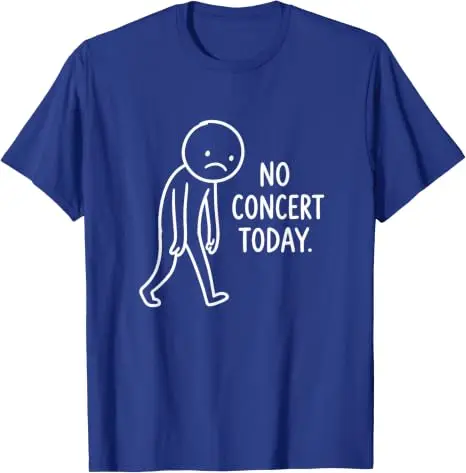 Lustiges trauriges Strichmännchen, kein Konzert heute, Musikliebhaber, Humor-T-Shirt, Y2k, verspieltes Comic-Grafik-Spruch-T-Shirt, personalisierte Streetwear – Detail 13
