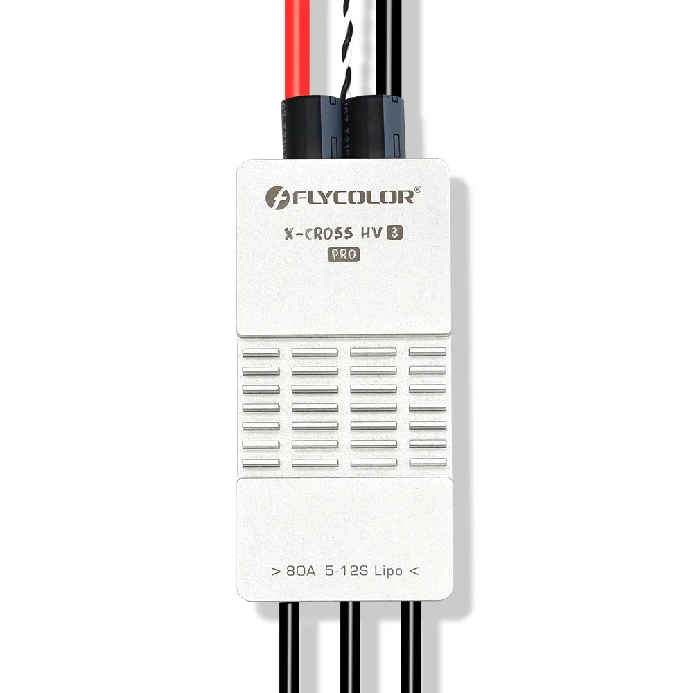 Flycolor X-CROSS HV3 PRO 80A ESC 5-12S BLHeli-32 Dshot Proshot 64MHz ARM 32-Bit Speed Controller for RC FPV Racing Drone