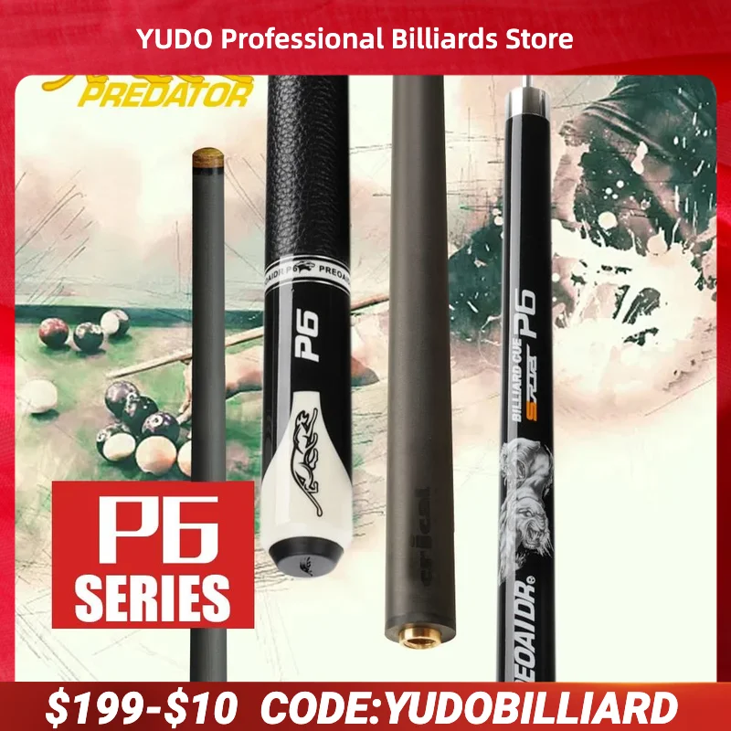 

PREOAIDR P6 Billiards Carbon Fiber Pool Cue Stick 11.5/12.4mm Tip Uniloc Joint Billiard Cue Carbon Technology Carbon Energy Cue
