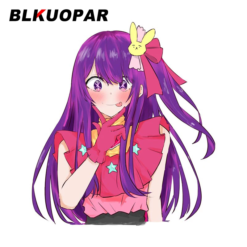 

BLKUOPAR Hot Anime Oshi No Ko Characters Hoshino Ai Car Stickers Sunscreen Fashion Decal Refrigerator Motorcycle JDM Car Lable