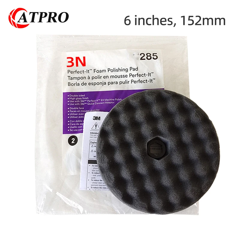 

6-inch 152mm Double Sided Sponge Ball Car Waxing And Polishing Disc With Black Fine Sponge Finish Maintenance