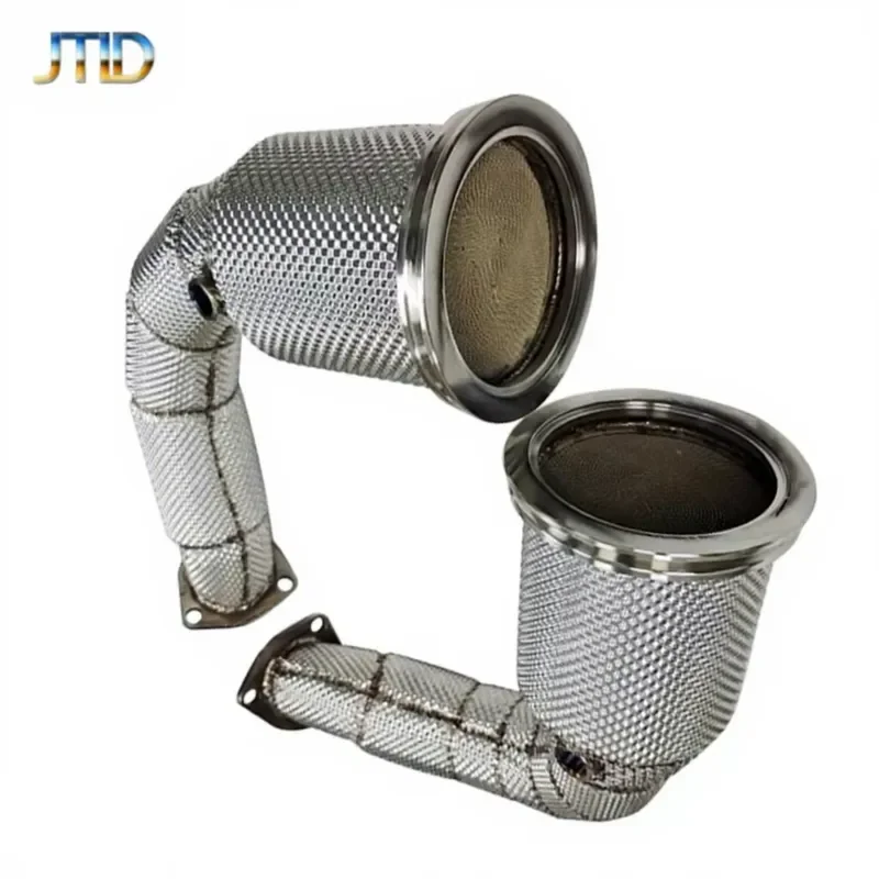 High Performance Aftermarket Stainless Steel Heat Shield Exhaust 200 Cells Euro V Catted Downpipe for URUS