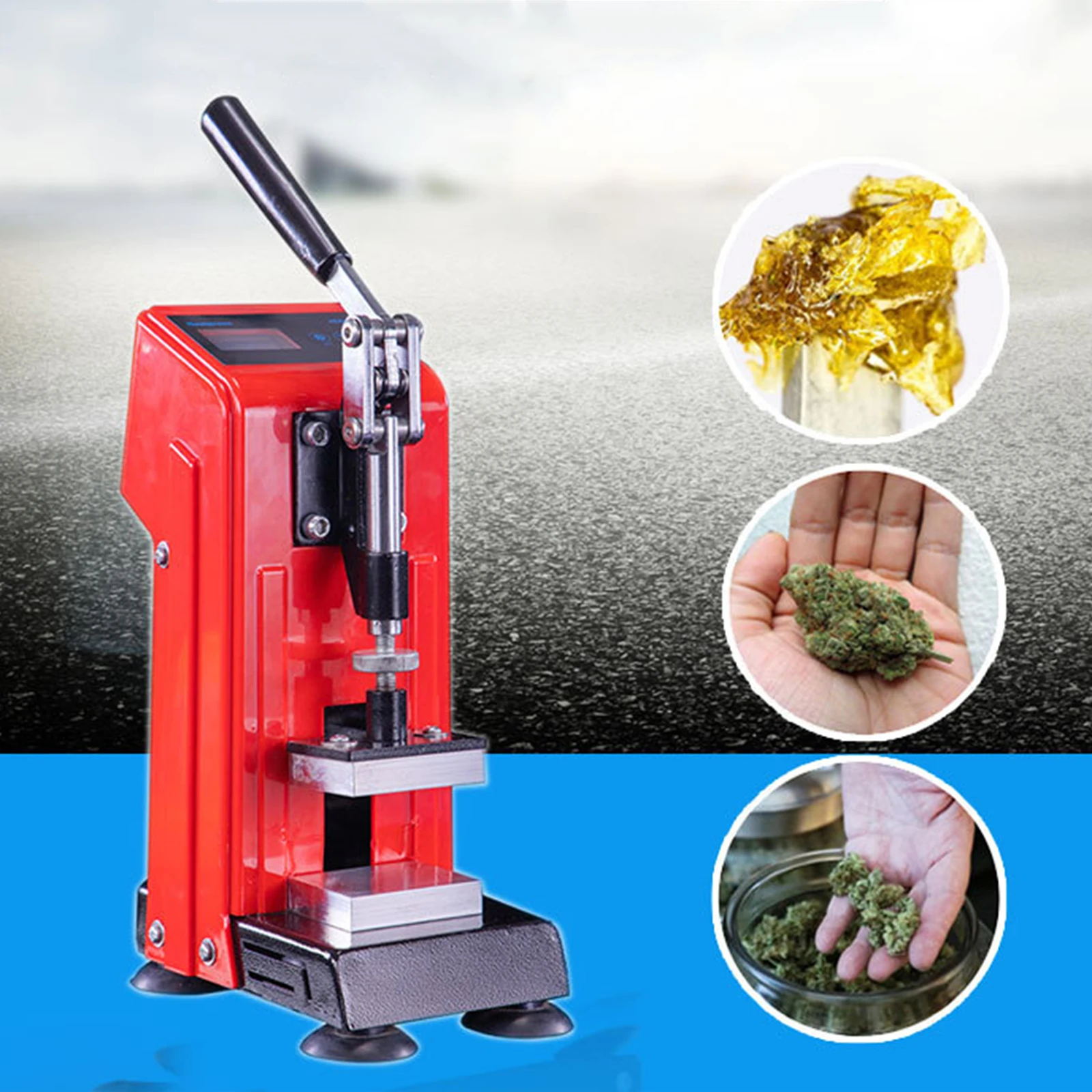 Portable Rosin Heat Press Machine – 900W Dual Heating Plates, Adjustable Pressure, Overheat Protection, and LCD Display for