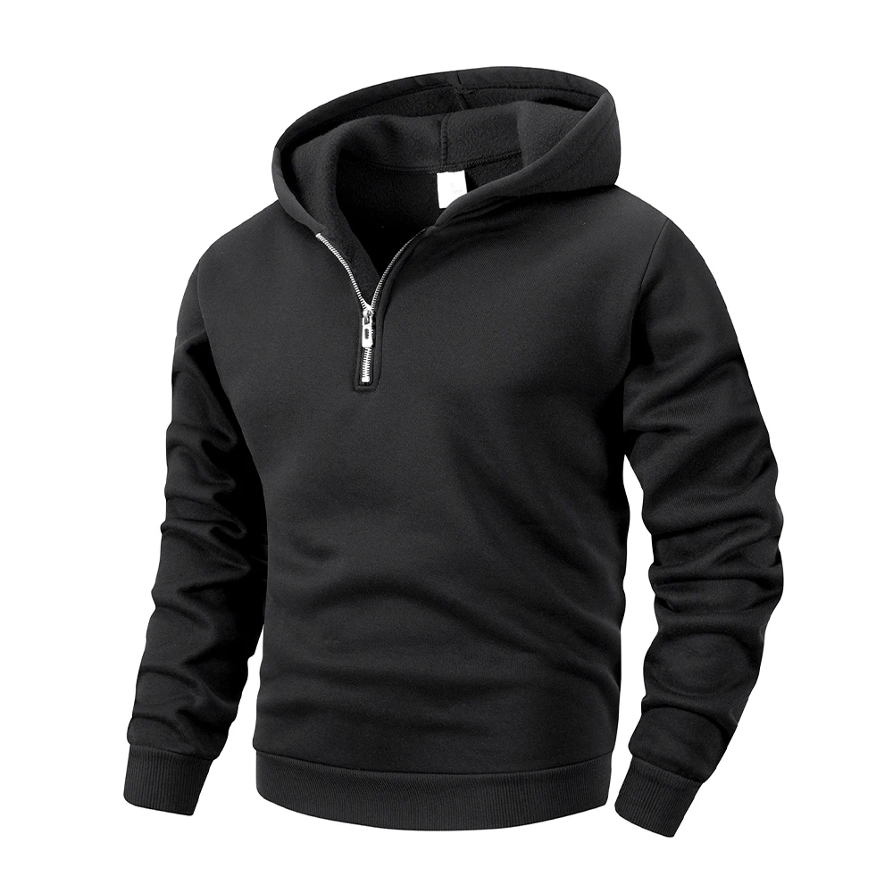 Autumn Winter Men's Hoodies Sweatshirt Cardigan Half Zipper Hooded Hoodies Jacket Sports Outdoor Daily Basic Casual Hooded