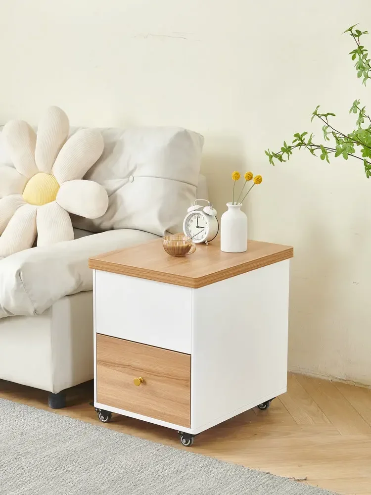 4-In-1 Lift Top Coffee And Dining Table, Mobile Multifunctional Design With Telescopic Storage For Small Space Living Room