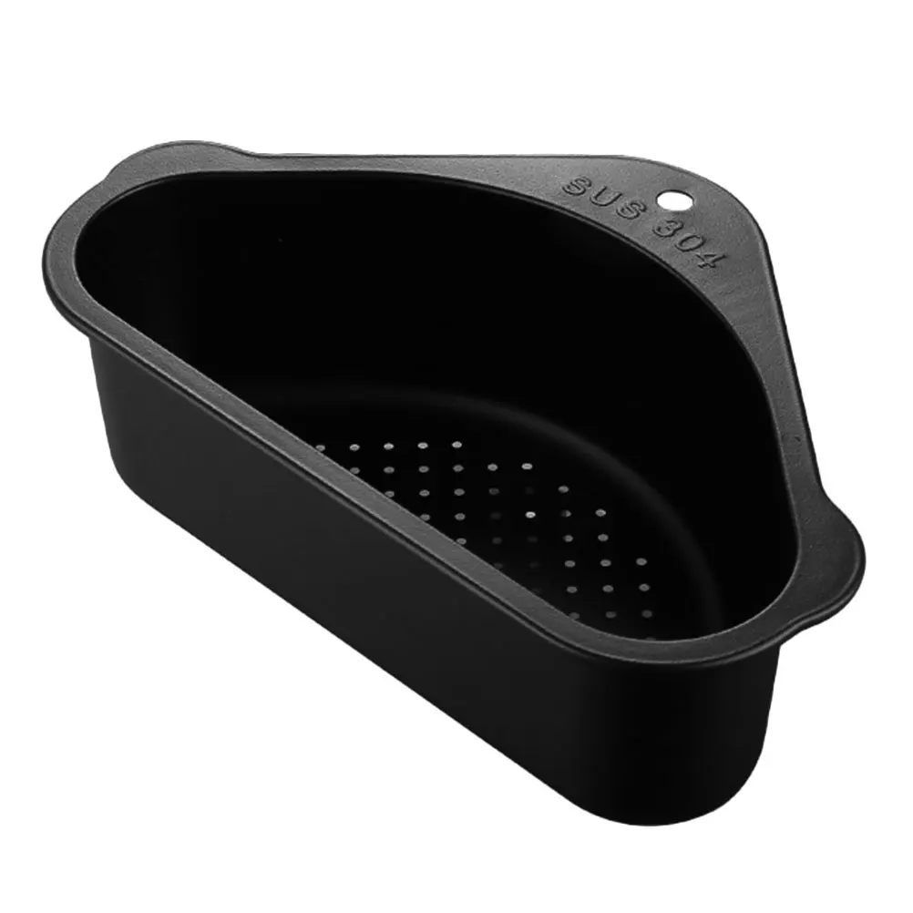 1 قطعة سلة بالوعة الثلاثي استنزاف سلة المطبخ رف معدني مع أكواب شفط لرف معلق الزاوية توفير المساحة استنزاف #5