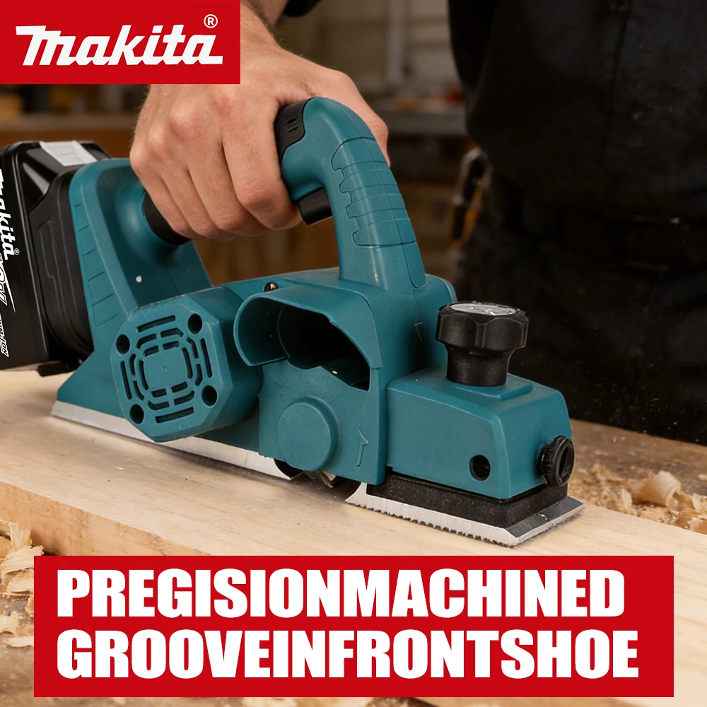 For Makita 18v Battery Pins, DKP180 18V Electric Planer, 82mm Planing Width,15000RPM High Speed with Dust Port