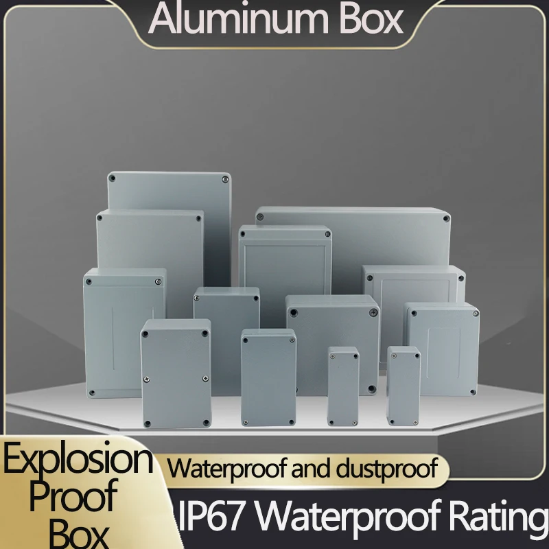 IP67 industrial electronic housing, waterproof and explosion-proof metal housing, outdoor waterproof cast aluminum junction box