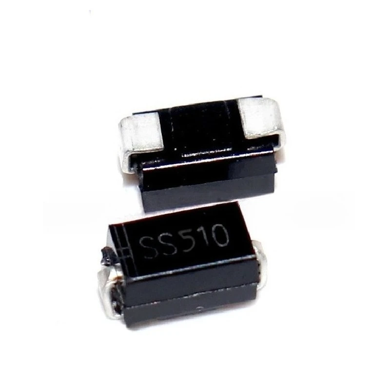 100pcs SS510 SMA Schottky Diode SMD DO-214AC 5A 100V Fast Recovery Rectifier Diode for Power Circuit PCB Repair