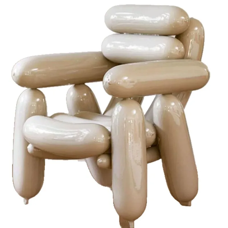 Fiberglass balloon chair, lounge chair, single armchair