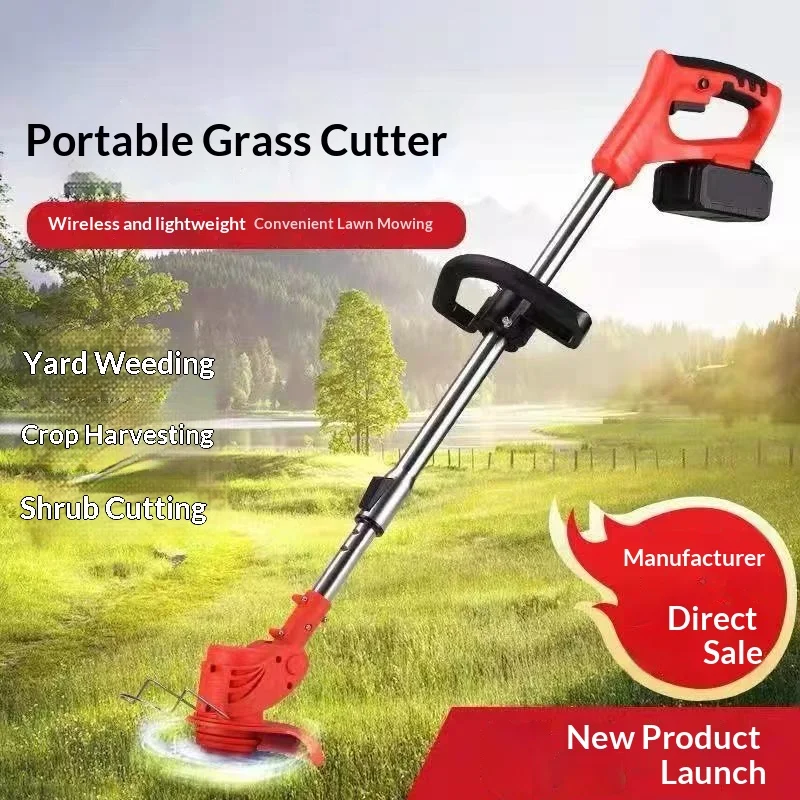 

Электрический беспроводной садовый триммер для дома, аккумуляторный многофункциональный кусторез, газонокосилка