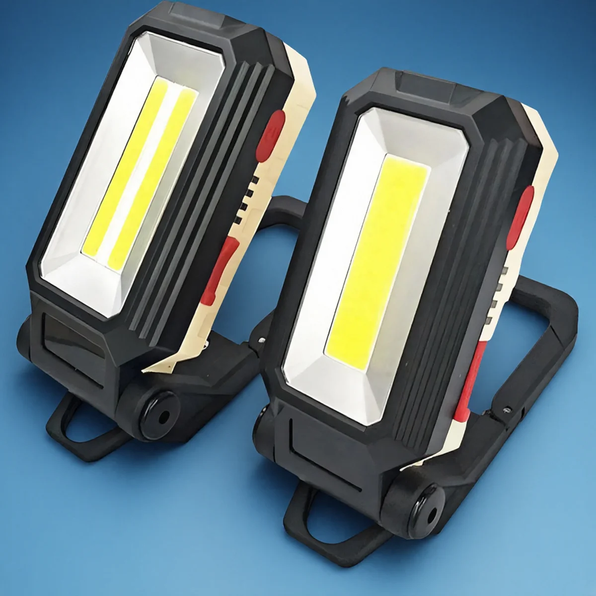 Rechargeable COB Work Light Ultra Bright LED Inspection Lamp Folding Portable Outdoor Light with Hidden Hook