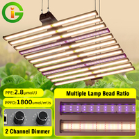 LED Grow Light 1100W 1300W Full Spectrum Daisy Chain Dimmable Quantum Tech Board Phytolamp for Indoor Plants Grow Tent