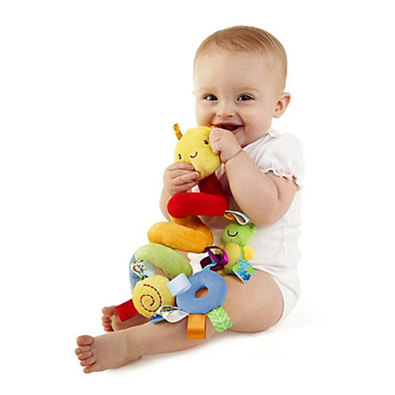 Babybett Spiral Pandant Haning liefert Baumwoll dekoration mit Glocke in interaktivem Spielzeug Säuglings geschenk für Gehirn zug