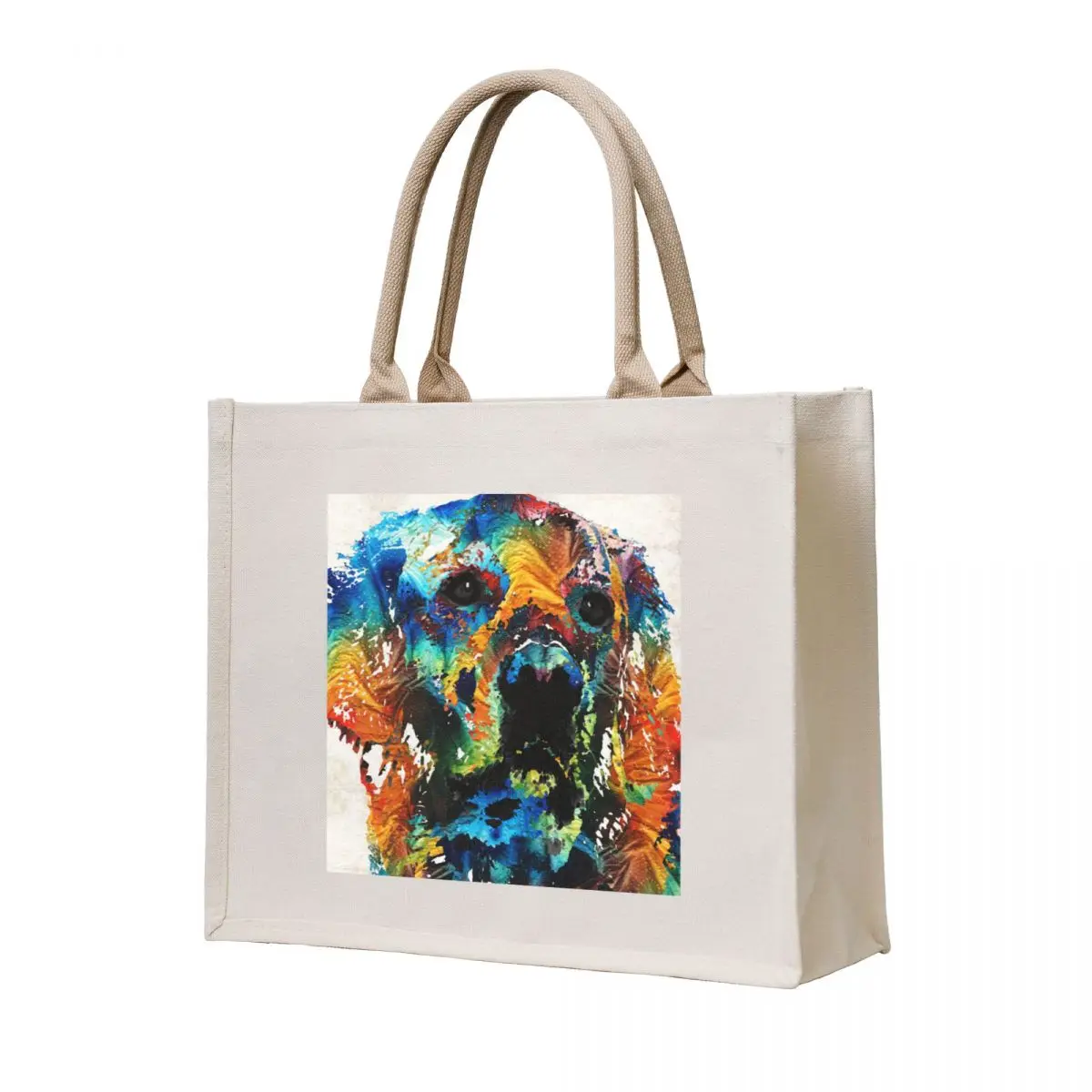 

Colorful Dog Art - Heart And Soul - By Sharon Cummings Tote Bag supermarket folding bag foldable reusable bag bags luxury women