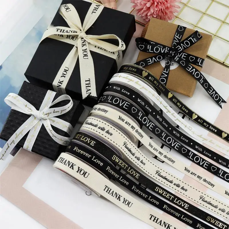 Black Ribbon Lover Gifts Box Packaging Wedding Event Party Christmas Valentine\'s Day Bowknot Hair Accessory Cake Decor ﻿