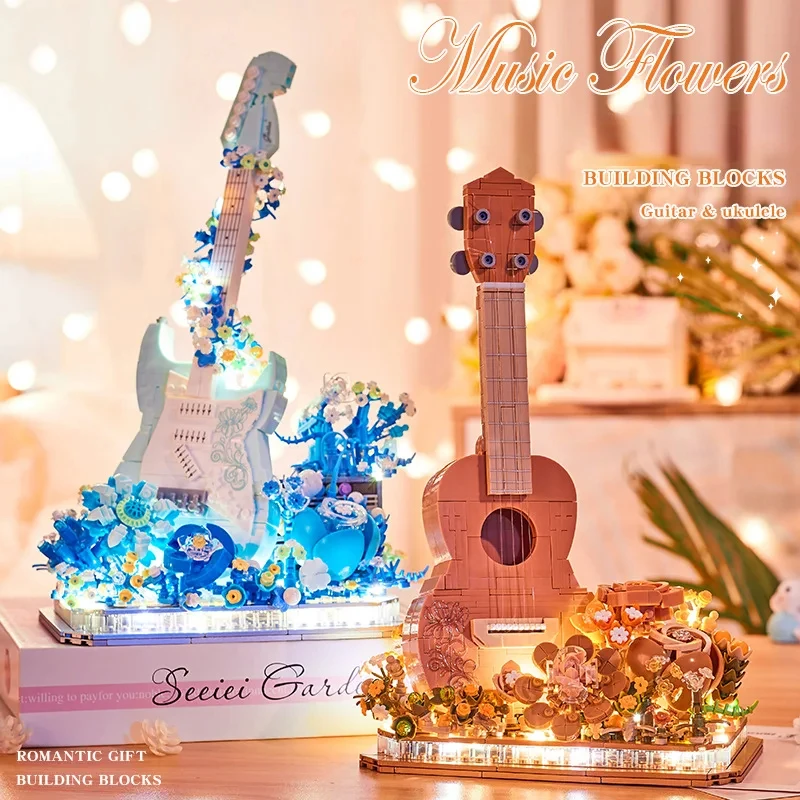Instruments de musique Mini Diamond importer nights DIY, briques d'assemblage, jouets pour enfants, décoration de la maison, cadeau