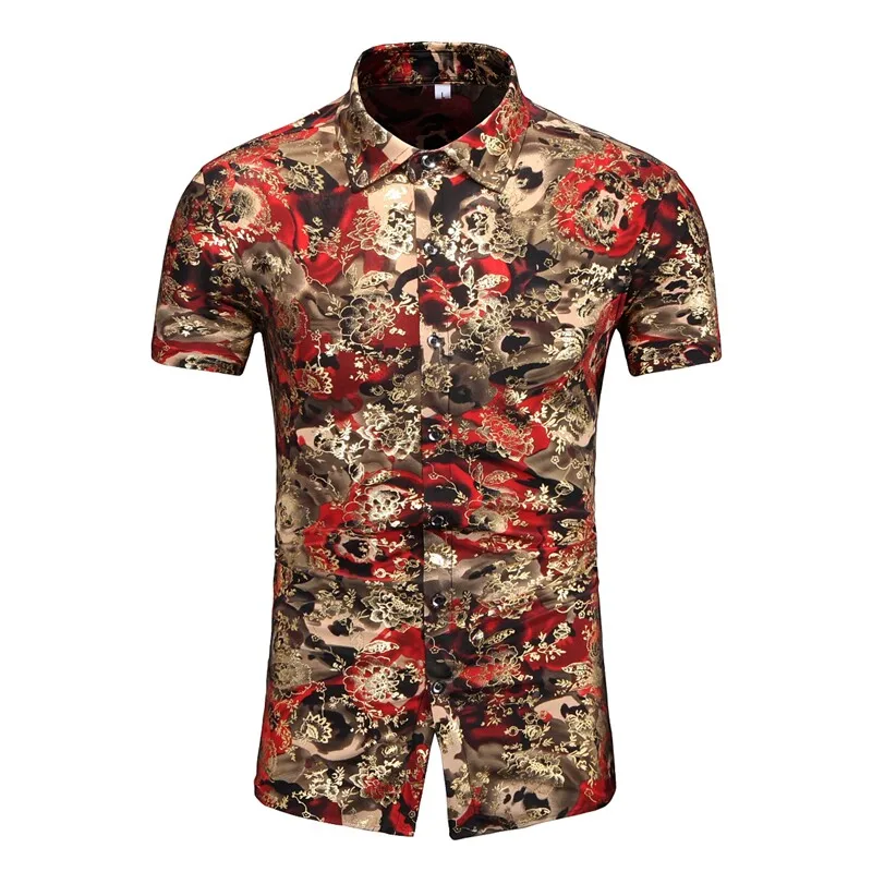 

Men Plus Size Floral Print Shirt Short Sleeve Hawaiian Beach Shirt Casual Loose Lightweight Breathable Summer Tops Outfits