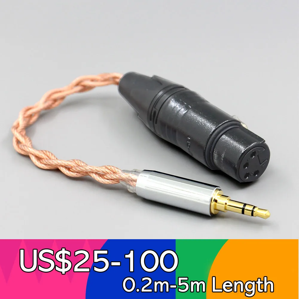 

Graphene 7N OCC Shielding Coaxial Mixed Earphone Cable For 3.5m 2.5mm 4.4mm 6.5mm To XLR 4 pole Female LN007806