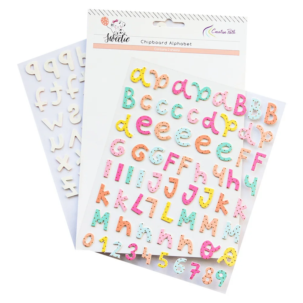 Creative Path 9-teiliges Sweetie DIY Bastelset Dekorative Papier- und Kartonrahmen-Aufkleber Stanzformen Journaling Scrapbooking Komplettset – Detail 26