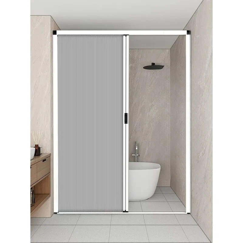 Honeycomb curtain folding partition sliding door bathroom bedroom bathroom kitchen living room balcony wardrobe invisible