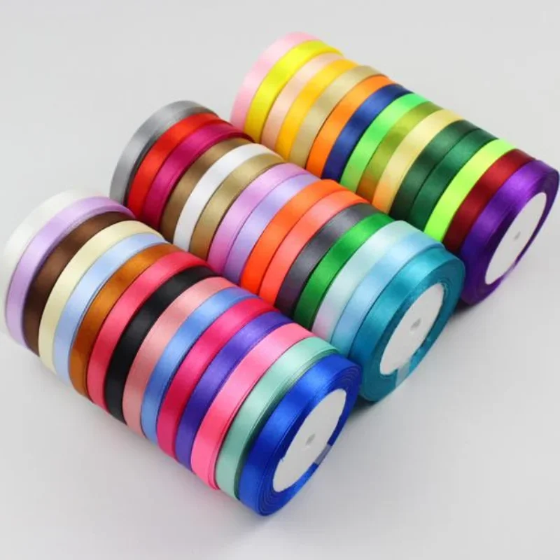 6/10/15/20/25/40/50mm Silk Satin Ribbons for Christmas Wedding Birthday Party Decoration Halloween Gift Wrapping handmad Ribbons