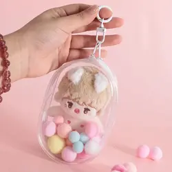 13CM Plush Doll Out Bag PVC Transparent Cotton Doll Transparent Display Pouch Clear Storage Case For Anime Cartoon Dolls