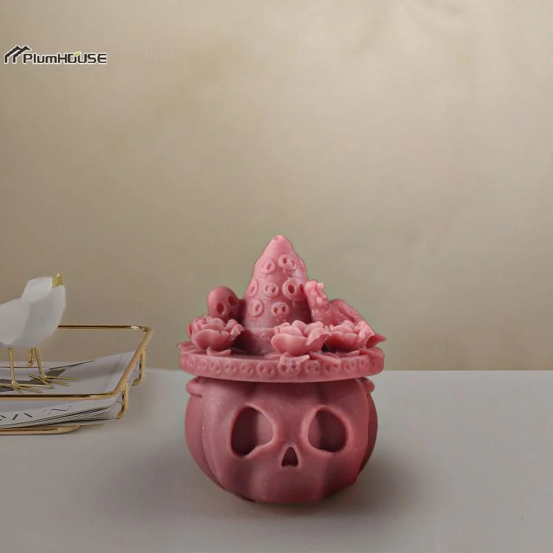 

3D череп силиконовые формы для свечей Diy голова призрака ремесла гипс кристалл смола форма для изготовления мыла для Хэллоуина украшения подарки