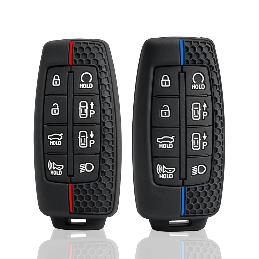 Silikon-Autoschlüsselhülle für Hyundai Genesis G80 GV70 GV80 GV90 2019 2020 2021 2022 Schlüsselschutzhülle Tasche Autozubehör