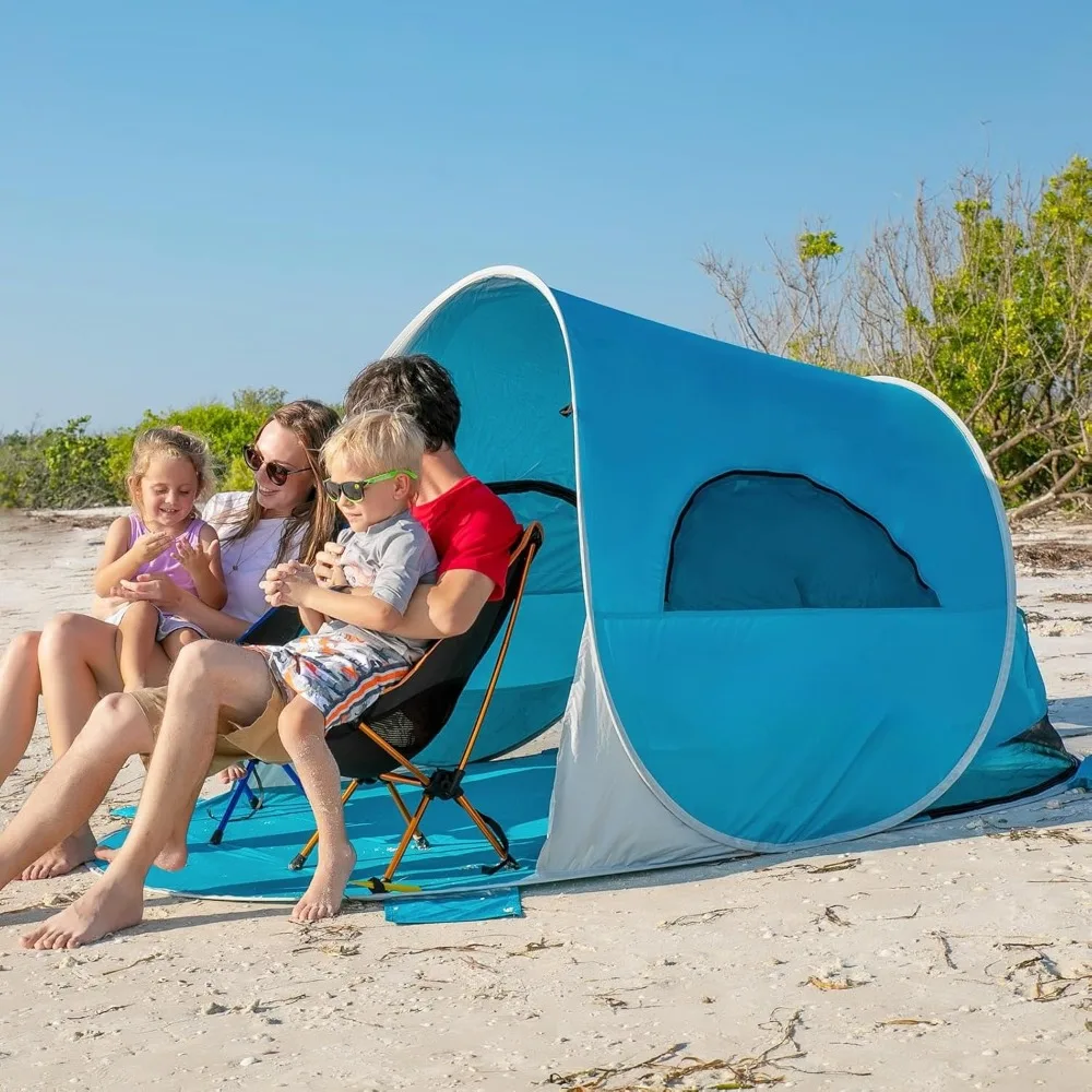

Tents for Camping UPF 50+ Easy Pop Up 3-4 Person Beach Tent Sport Umbrella Instant Sun, ShelterEasy Up Tent Sun Shade Canopy