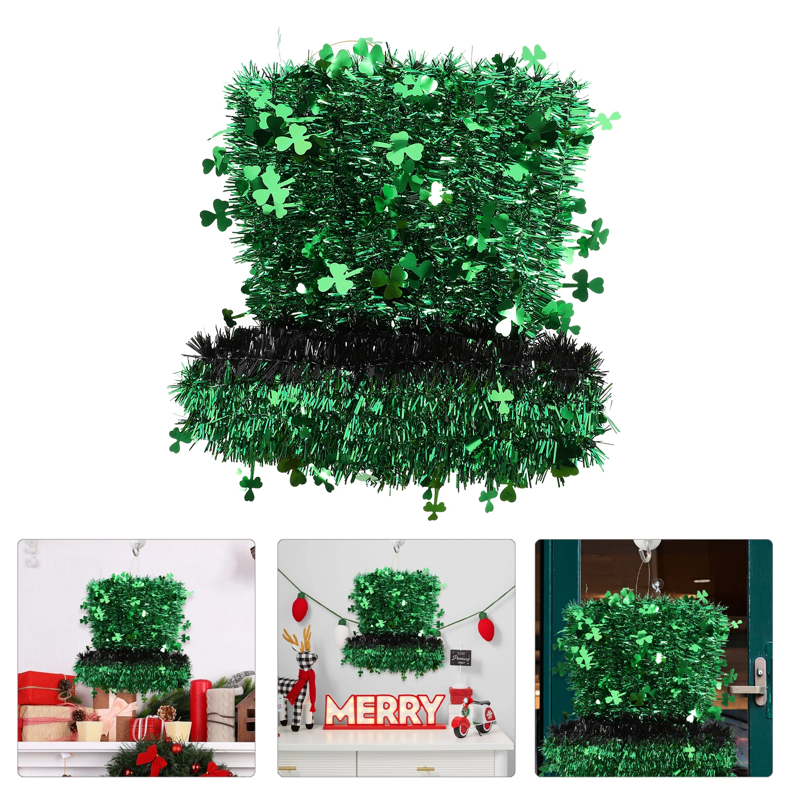 

Creative St. Patrick'S Day Hat Shaped Ornament Festival Decor For Door Front Porch Garden Outdoor Indoor Pendant St.