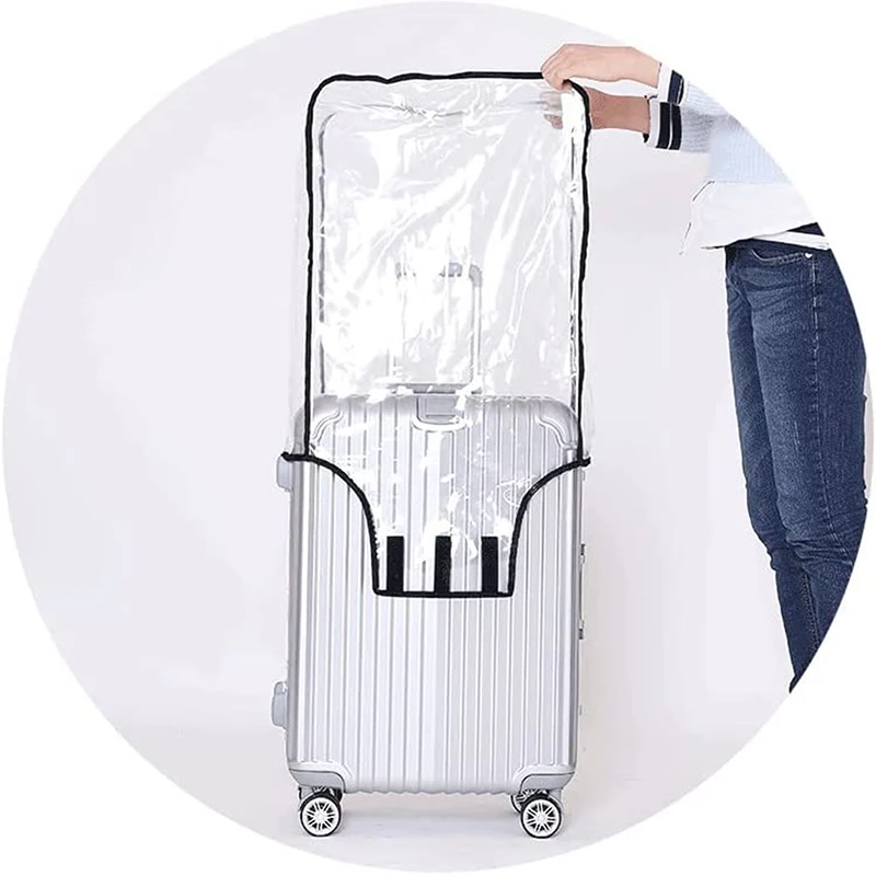 Transparent Clear Tavel Luggage Cove, Waterproof Suitcase Cover Protector, Foldable Dutoproof Luggage Cover Poteter