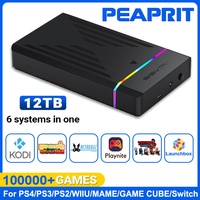 PEAPRIT 12TB Gaming HDD with Hyperspin/Launchbox/Retrobat/Playnite 10,000+ Retro Games Console  for PSP/PS1/PS2/PS3/WII/WIIU/DC