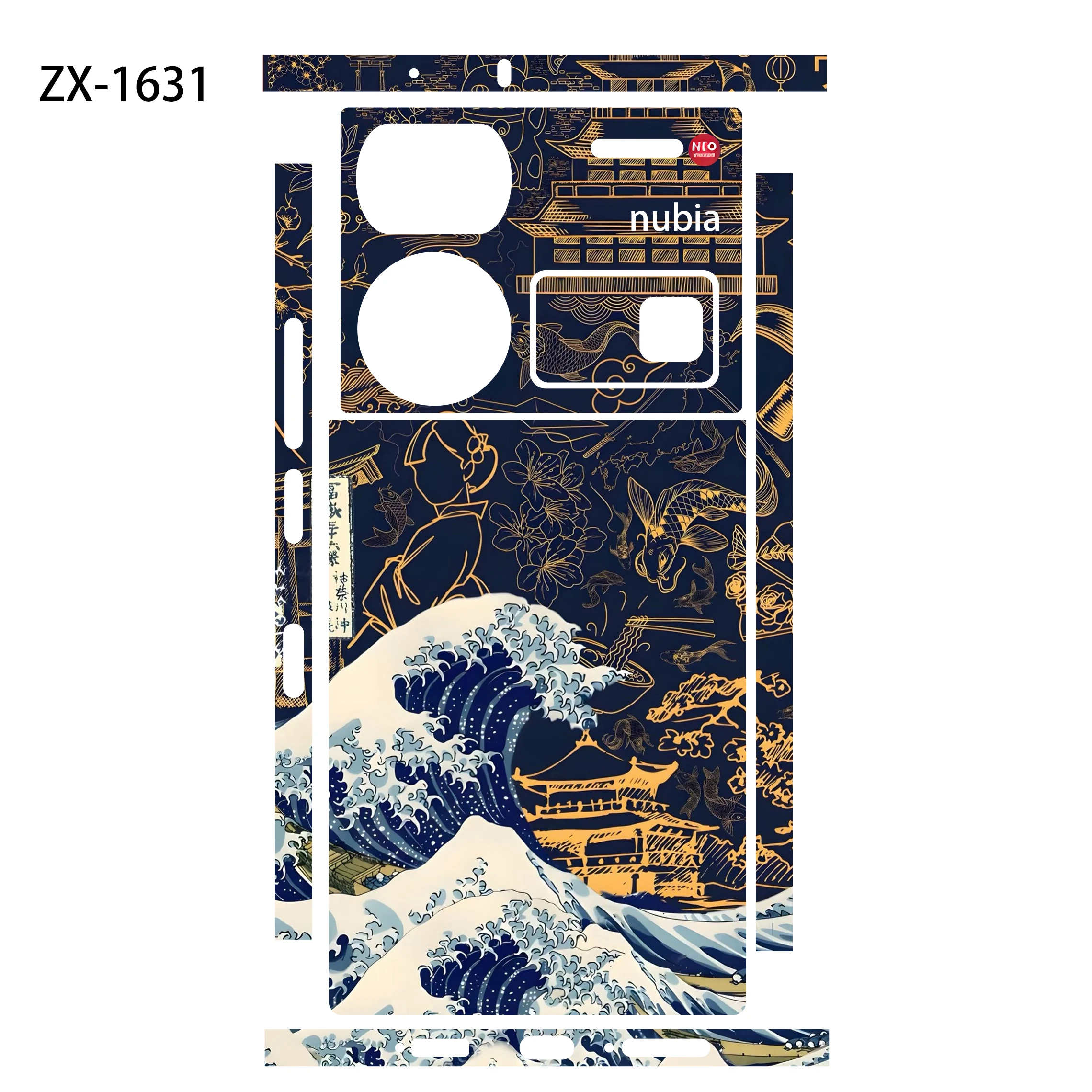 

Colorful Sticker for Nubia Z70 Z60 80Ultra 5G Back Screen Protector Hing Side Skin Protective Film Z50 ultra