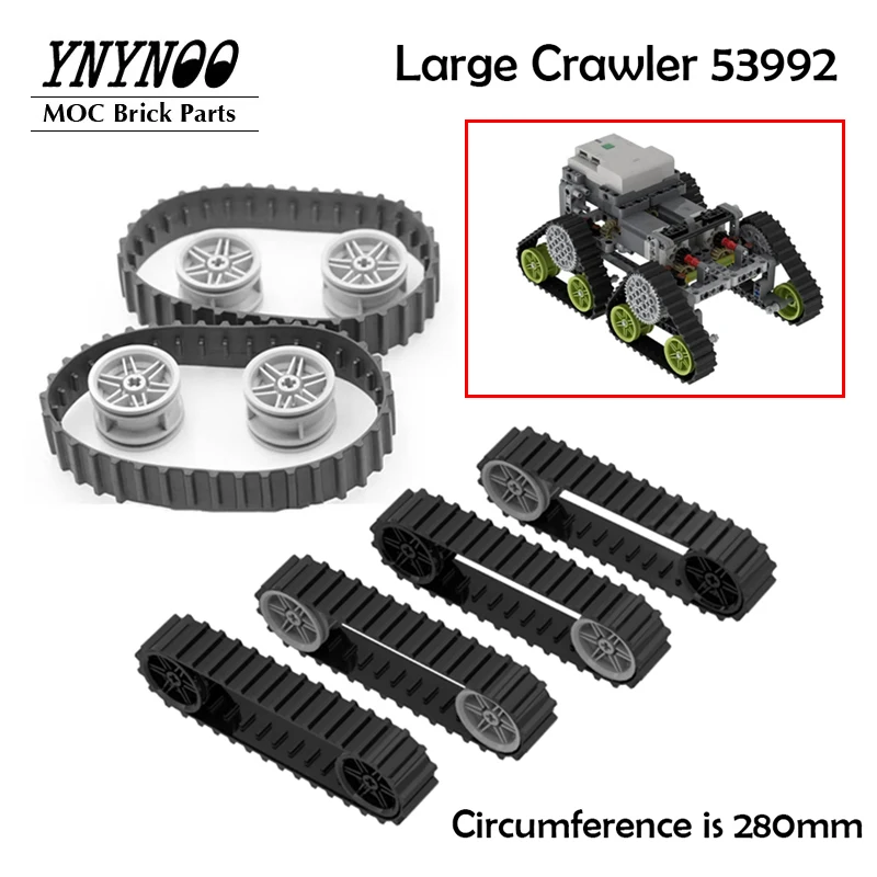 MOC Technische Räder Reifen 53992 56145 13972 Lauffläche Groß [36 Links] EV3 Gummikette Bausteine Teile DIY Spielzeug Tank Teile