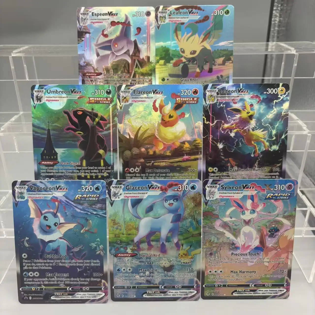 Tarjetas de colección PTCG DIY Umbreon Rayquaza Gengar VMAX Zekrom ex, tarjeta única hecha a sí misma, juego clásico, tarjeta de Anime, juguete de regalo
