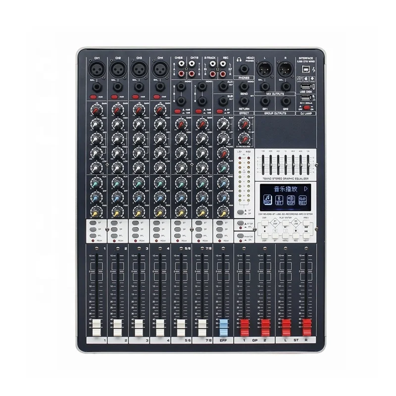 8 10 14 18 24 32 Channels Digital Professional Powered USB MP3 AUX BT Audio Mixer Console