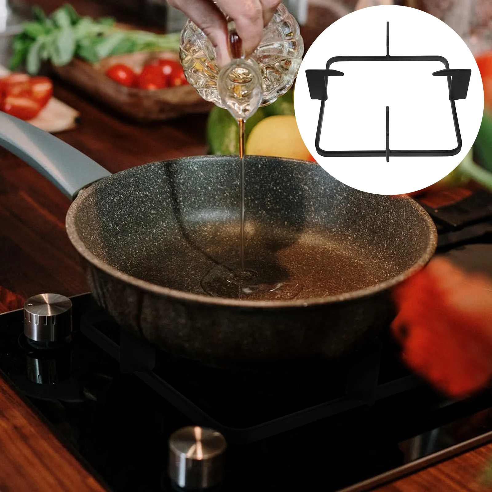 

Heavy Duty Cast Iron Gas Stove Rack for Universal Fit High Temperature Resistant Anti Slip Sturdy Kitchen Stove Support Rack