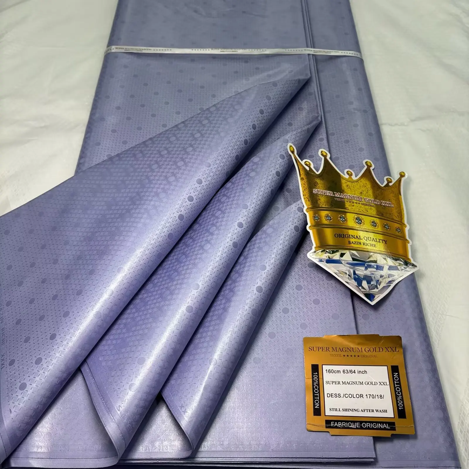 2026 New Arrival Blue African  Bazin Riche Fabric For Men Guinea Brocade Jacquard Fabric Damask High Quality Bazin D6-816-1