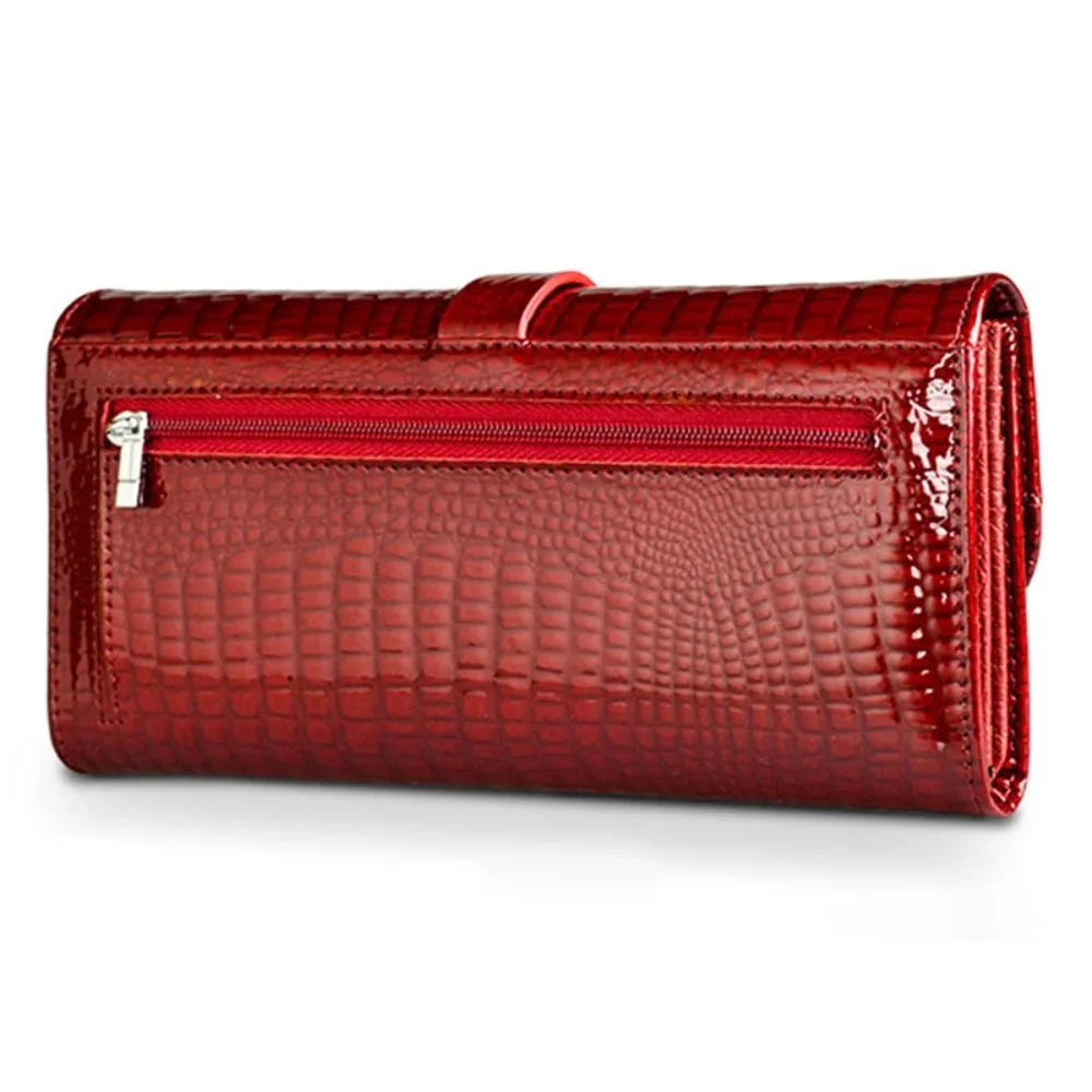 Genuine	Leather Purses for Women Long Handbags RFID	Credit Card Holder Wallets Luxury Designer Cardholder Bag Women's Wallet
