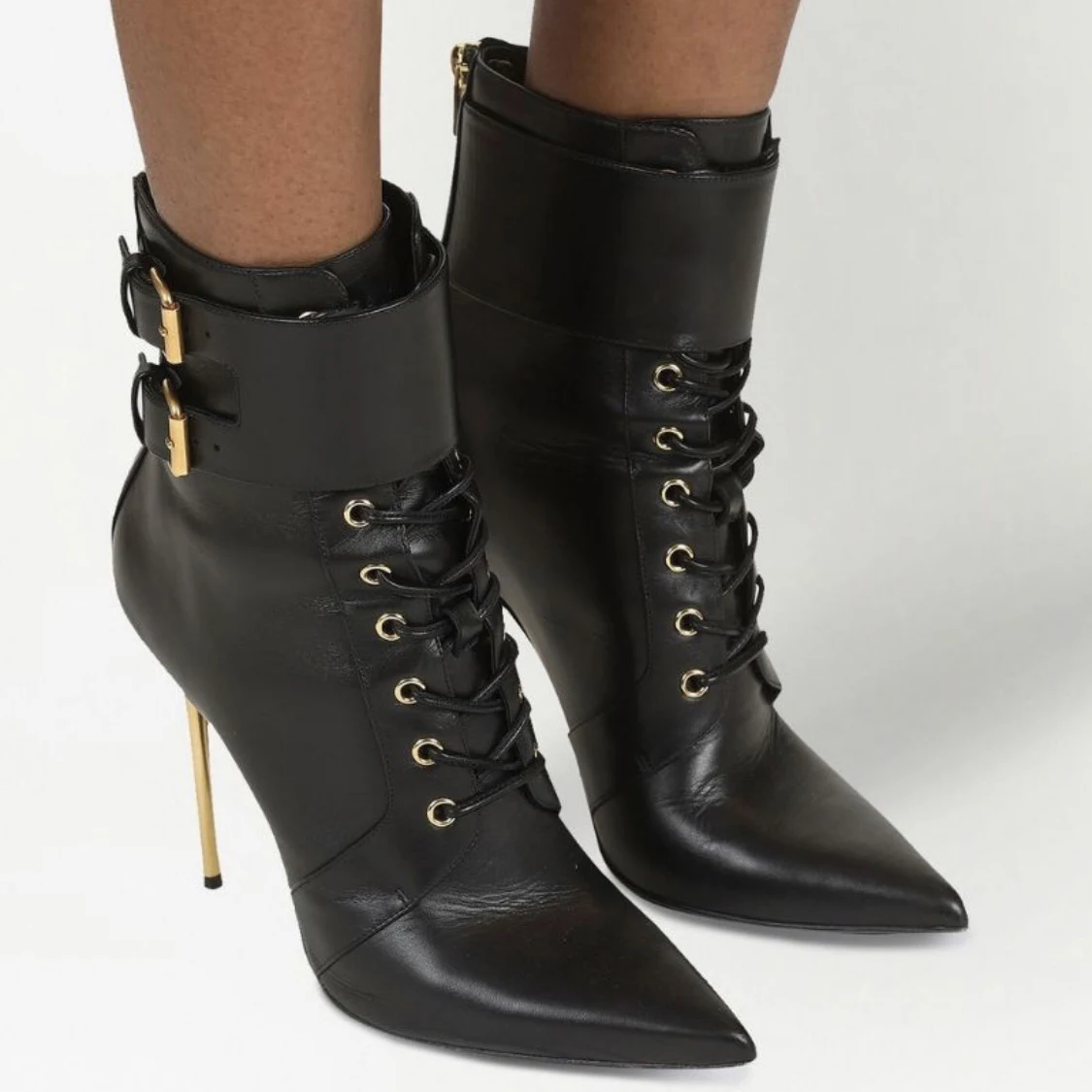 

Hot Sale Ankle boots Autumn-Winter calfskin boots Pointed toe Thin heel Ankle boots for women Luxe-Design Women heels Size 36-42