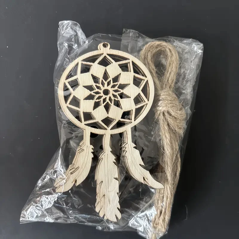 

24/48pcs Dreamcatcher Embellishment Wooden Cutouts for Wedding Decor Craft DIY Dream Catcher Decoration