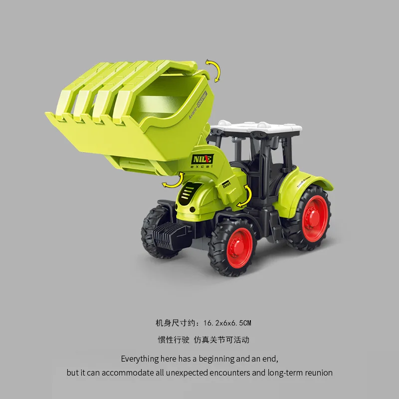 جرار مزارع بالقصور الذاتي، مركبة هندسية للحديقة، نموذج سيارة حفارة، سيارة لعبة للأطفال، سيارة هدية. #5