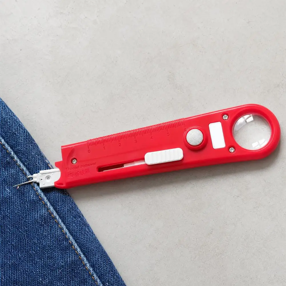 Needle Threading Accessory 2 Pcs 4-in-1 Sewing Threader Tool Set with Seam Remover Magnifying Glass Magnetic Guide Needle - view 3