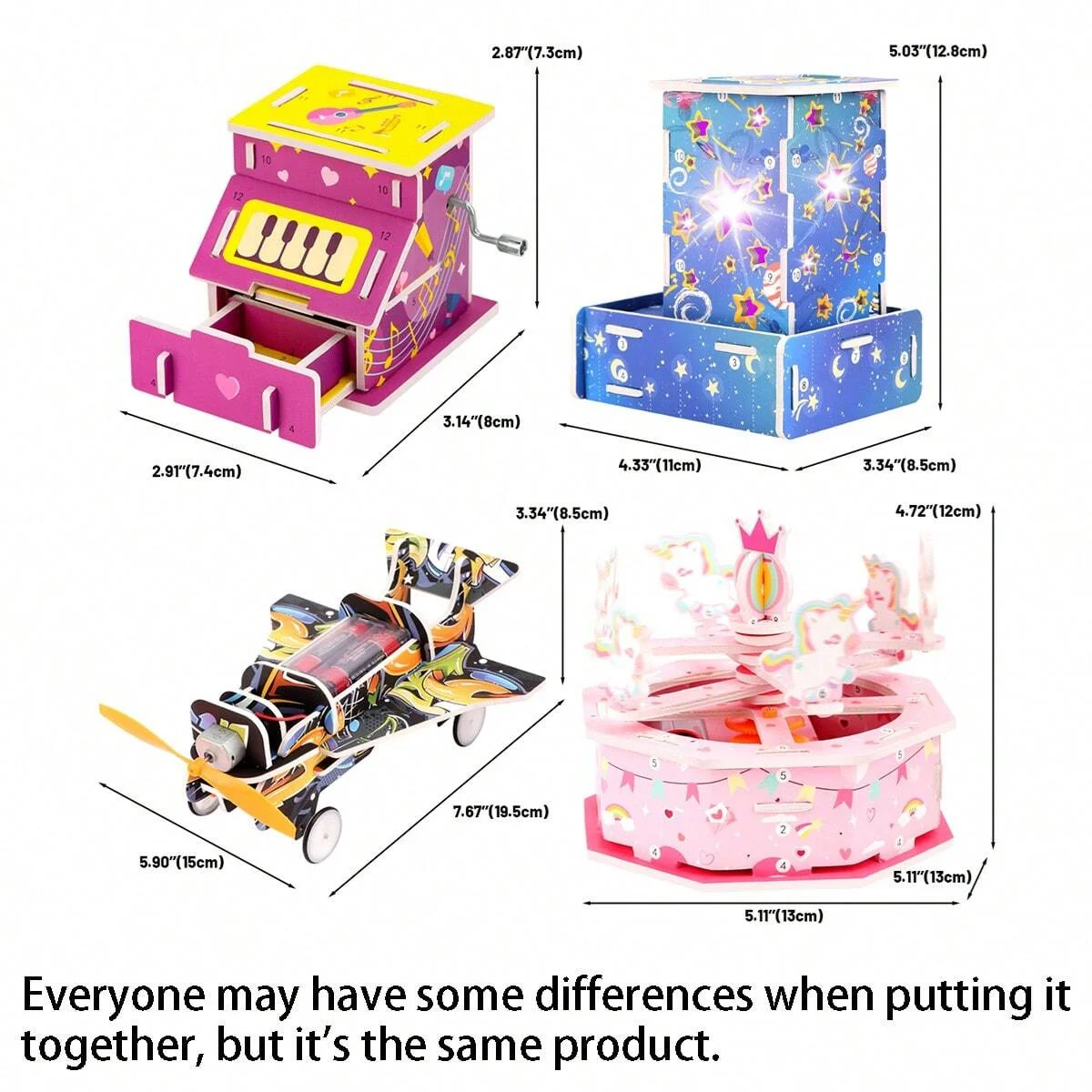 Scientific DIY Puzzles 3D No Glue Self Build InteractiveToy Educational Science Project with 3D Puzzle for Kids