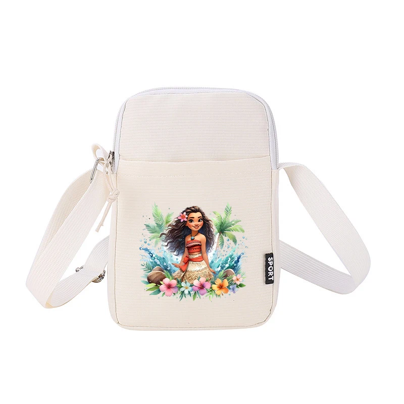 Disney Moana 2 Shoulder Bag Girls Cute Kawaii Crossbody Bags Anime Cartoon Print Leisure Large Capacity Storage Bag Kids Gifts