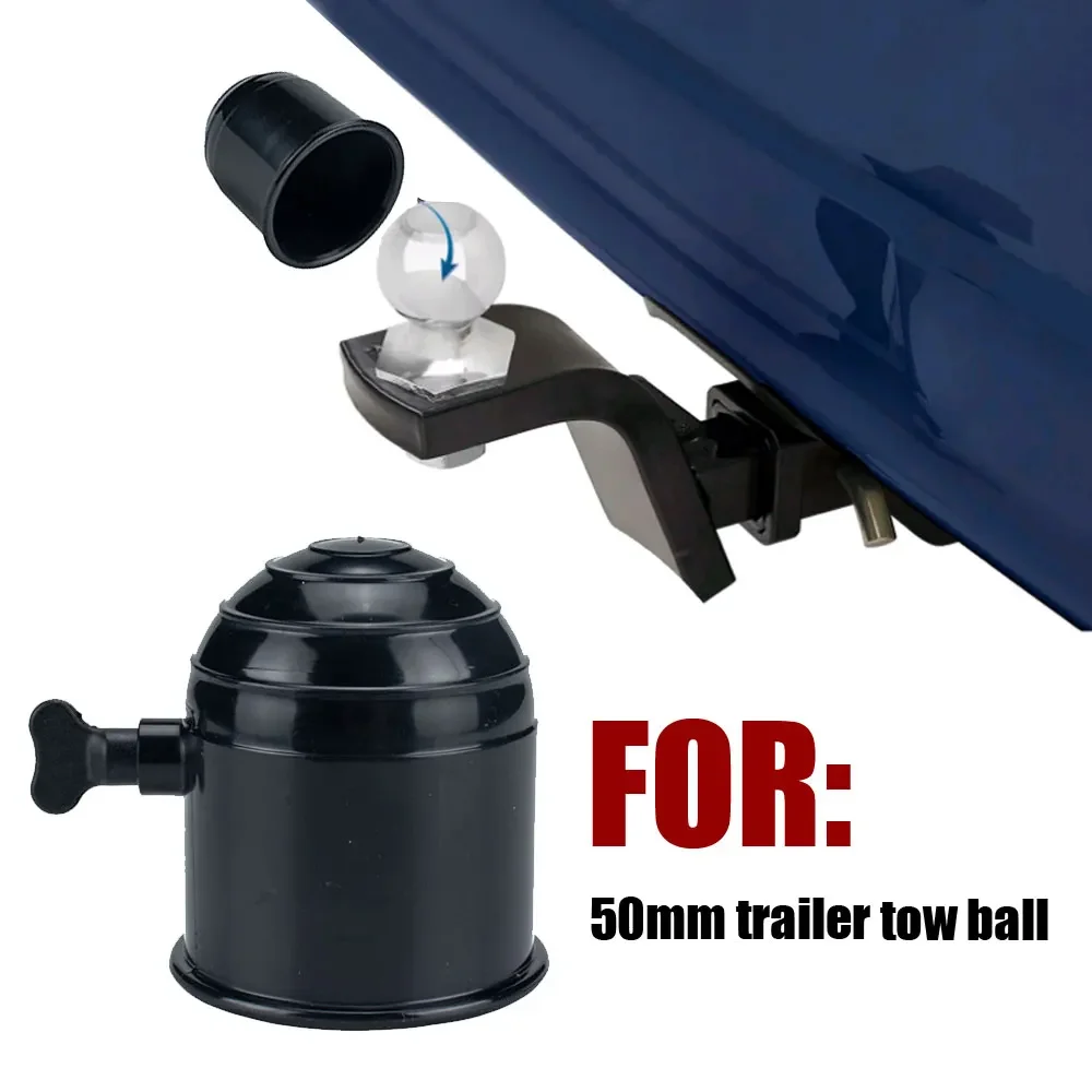 

Universal 50mm Car Auto Tow Bar Ball Cover Simplicity Plastic Prevent Grease and Dirt Hitch Caravan Trailer Towball Protect