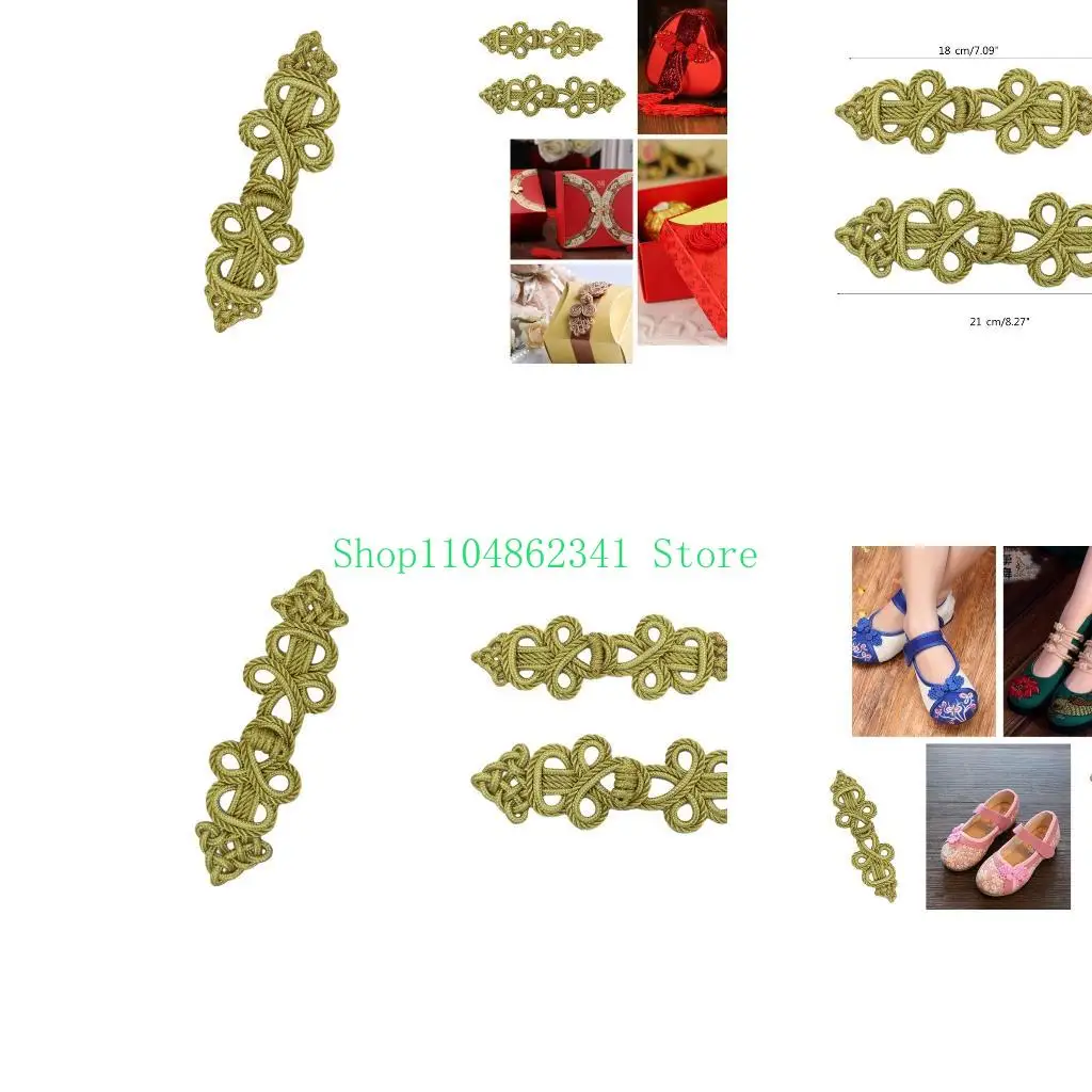 

5asd Chinese Knot Cheongsam Buttons Tradition Clothing Garment Closure Buttons for DIY Sewing Sweater Scarf Cardigan Costume
